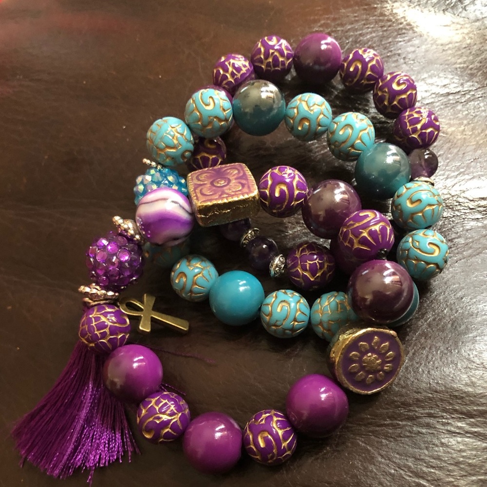 3 for $10 Hand Crafted Beaded Bracelets.